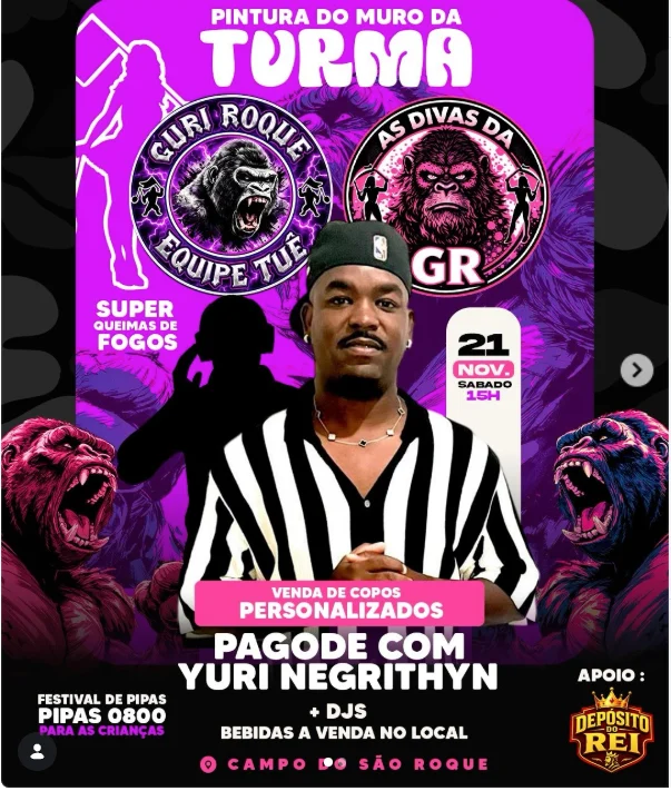 Flyer do evento Pintura do Muro — Giri Roque e As Divas da GR