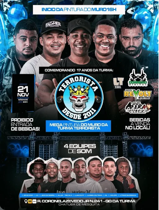 Flyer do evento Mega Pintura do Muro — Terrorista