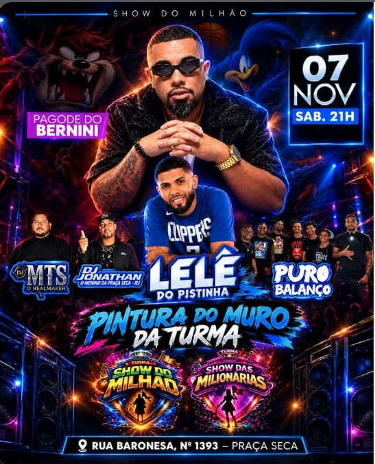 Flyer do evento Pintura do Muro — Show do Milhão
